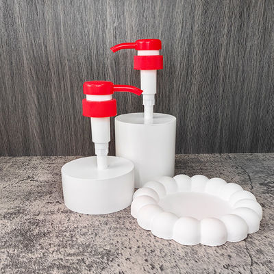 Kozmetik krem pompası 4cc Dozaj Losyon Yuvarlak şişe için vida pompası 33/410